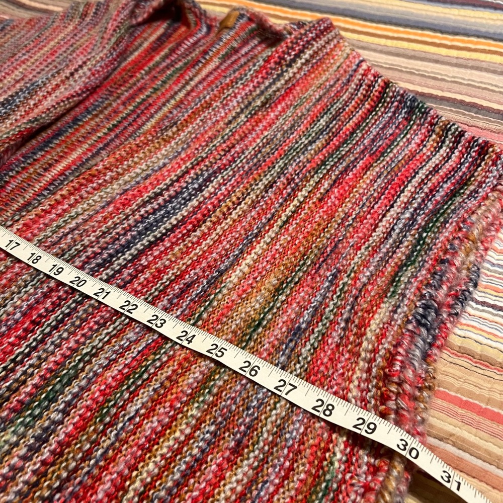 POL Women's Striped Knit Open‎ Front Sleeveless Poncho Cardigan Size S - Picture 7 of 8